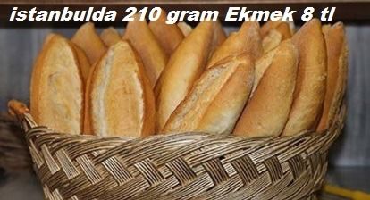 İstanbulda ekmek 8 tl
