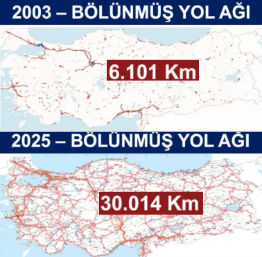 Bölünmüş Yol ağı 2025