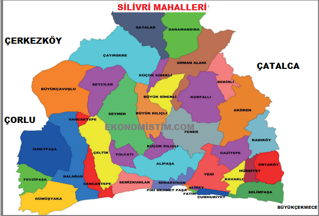 Silivri Mahalleri Haritası